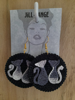 Cat Crochet Earrings