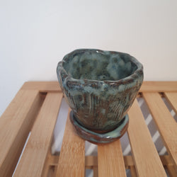 'Coastal' mini flower pot n saucer