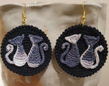 'Pebbles' Kitty Cat Crochet Earrings