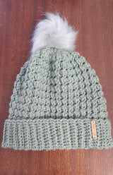 Beanie - Sage - Merino Wool - Adult size