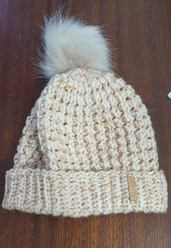 Beanie - Wild Honey/Fleck 100% wool  - Adult size